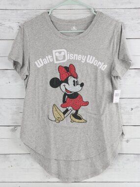 WDW Women's Minnie Mouse Sparkly Tee Size Small